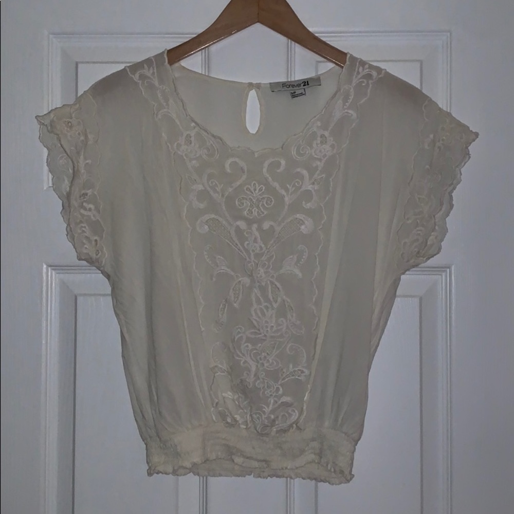 Embroidered boho top.